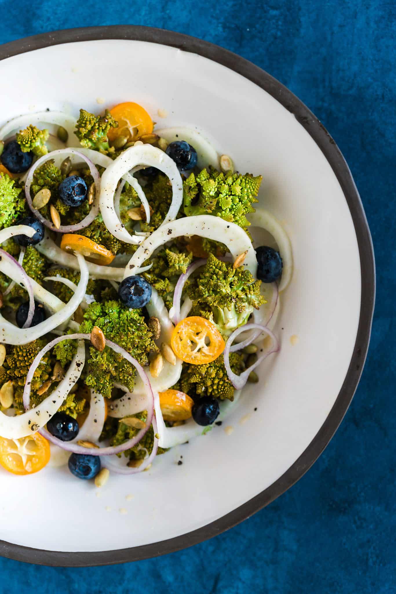 Romanesco, Fennel and Kumquat salad - Tiffani Thiessen