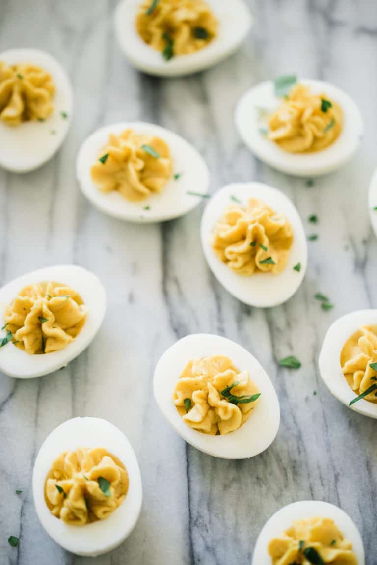 Curried Deviled Eggs - Tiffani Thiessen