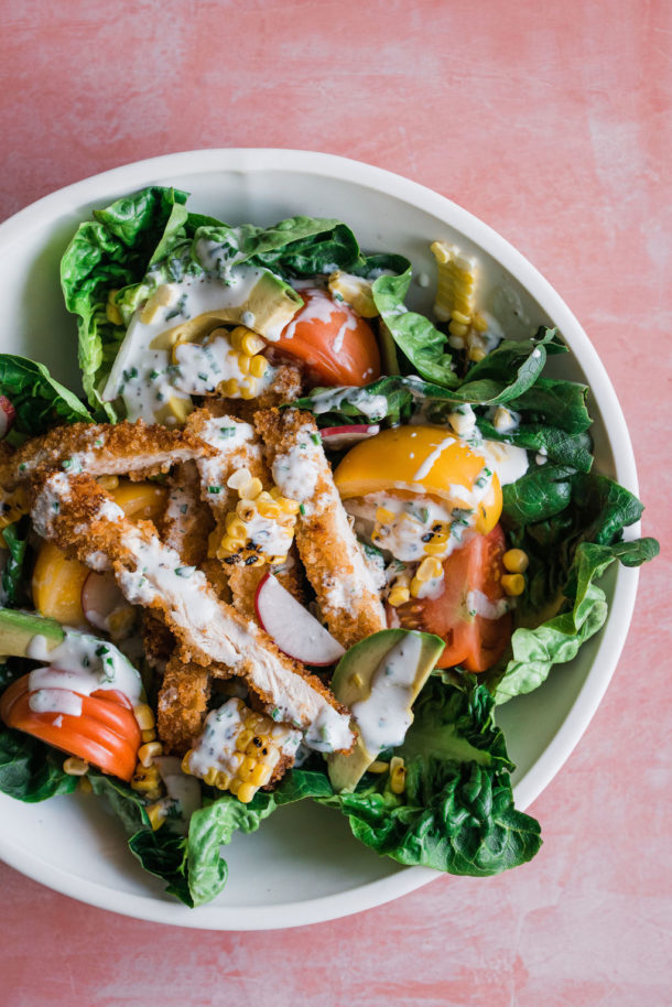 Crispy Chicken Salad with Buttermilk Ranch - Tiffani Thiessen